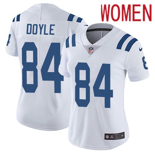 Women Indianapolis Colts 84 Jack Doyle Nike White Vapor Limited NFL Jersey